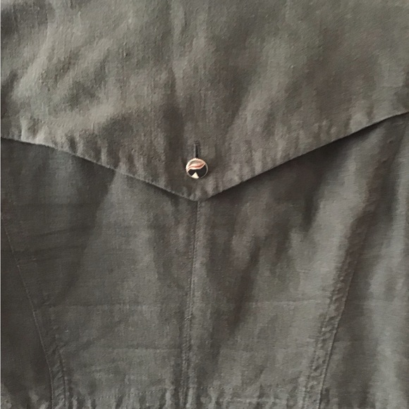 Tory Burch Green Utility Jacket with Hidden Zipper - Picture 11 of 12